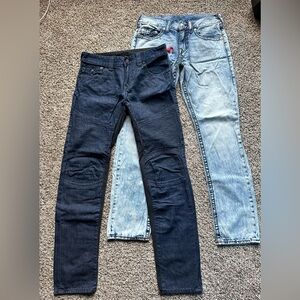 2 True Religion Size 32 Denim Jeans